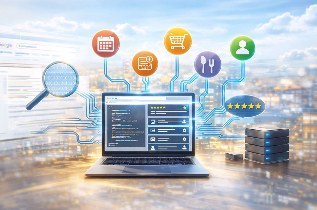 Digitale Datenanalyse mit KI und strukturierter Suche für Marken im Maschinenzeitalter.